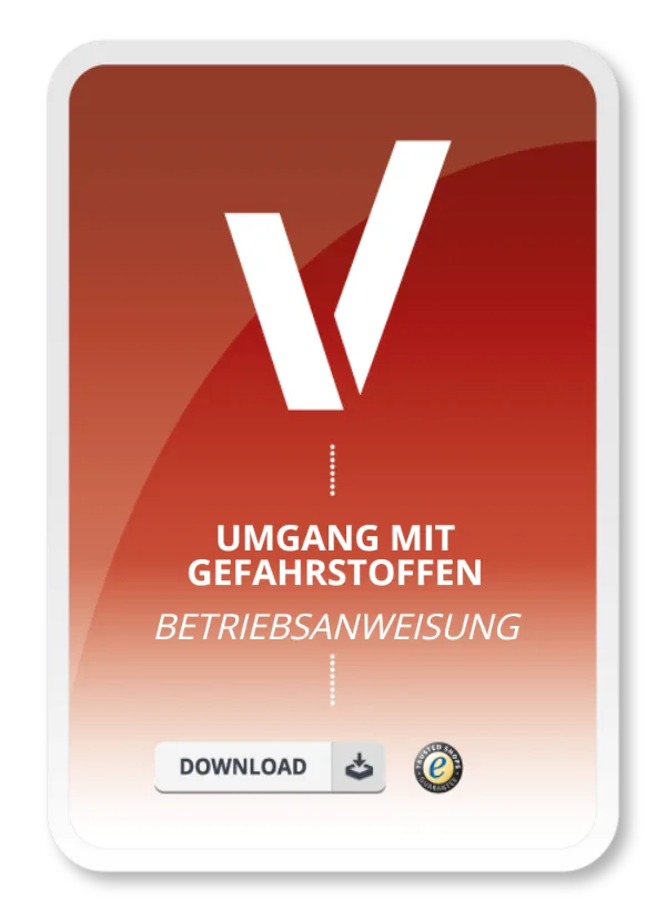 Produktbild Betriebsanweisung für den Umgang mit Gefahrstoffen zum Sofort-Download.