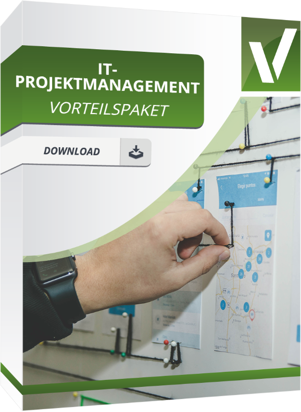 Produktbox für ein Vorteilspaket IT-Projektmanagement zum Sofort-Download.