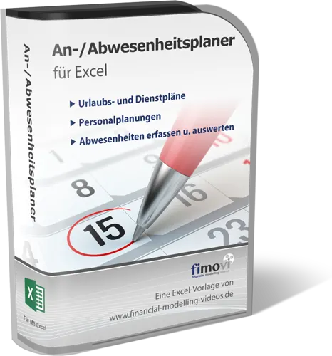 Produktbox für einen An-/Abwesenheitsplaner in Excel zum Download.