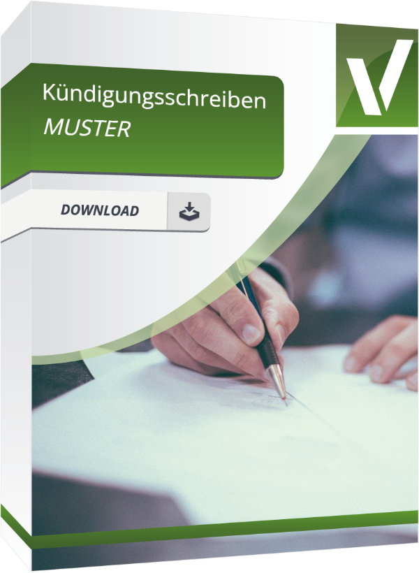 Produktbox für Kündigungsschreiben Muster zum Sofort-Download.